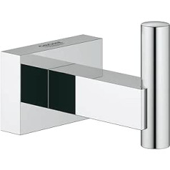 GROHE Essentials Cube — Bademantelhaken (metāls, verdeckte Befestigung, langlebige Oberfläche), hroms, 40511001