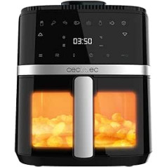 Cecotec Cecofry Drip 5000 Air Fryer 5000 Ölfreie Luftfritteuse, 1500 W, Wasserspray, 8 Menüs, PerfectCook-Technologie, 80-200 °C, Fenster, Innenbeleuchtung und Touchpanel