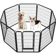 Yaheetech Puppy Playpen Outdoor Run Puppy Run Dog Run Pet Play Pen для мелких животных с дверцей, черный