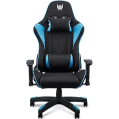 Acer Predator Rift Lite Gaming Chair (Removable Lumbar and Headrest, Adjustable 2D Armrests, Two Cushion Cushions, 155° Tilting Backrest, for Users up to 120 kg) Black/Blue