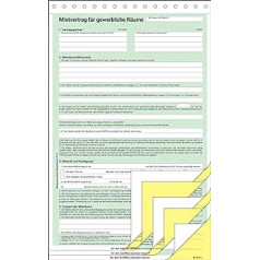 SIGEL MV461/25 Mietverträge für gewerbliche Räume, selbstdurchschreibend, DIN A4, 25 Stück