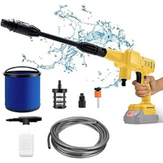Battery Pressure Washer for Dewalt Battery, with 6-in-1 Multi-Spray Nozzle, 18 V Mobile Pressure Washer, 45 Bar with 5 m Hose, Foam Jug, for Car Washing, Carpet Cleaning, Watering (without Battery and