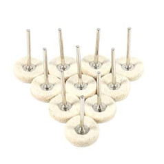 10 Pieces 25 mm Polishing Wheel Set, Polishing Discs Mounted Wool Soft Fine Felt Polishing Wheel Brushes Polishing Disc Set for Dremel Rotary Tool