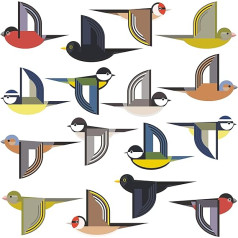 Bird Window Stickers for Protection Against Birds - Sixteen Large Beautiful Bird Glass Stickers, Double-Sided and Self-Adhesive for Protection Against Birds Collisions - S