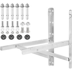 PATIKIL Mini Split Wall Mount Bracket for 9000 to 30000BTU 1 Set up to 485 lbs Condenser Ductless Air Conditioners Heat Pump System Steel Bracket