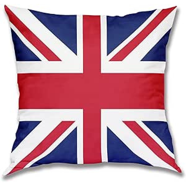 Union Jack spilvena pārvalks 18 x 18 collu mīksta kokvilna Endland karogs Union Jack Patriotic lauku mājas mājas dekors spilvendrāna dāvana āra dīvānam