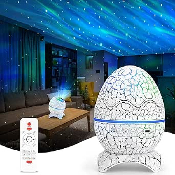 LED Starry Sky Projector, Galaxy Planetarium Projector with Remote Control, Night Light Polar Light with Bluetooth Speaker, Aurora Effects, White Noise and Stars for Children Adults Decoration