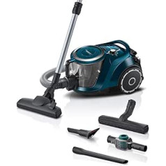 Bosch ProFamily Series 6 7224972 bezmaisu putekļu sūcējs, zils metālisks, 600 W, 4 litri, 69 decibeli