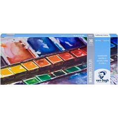 Van Gogh Royal Talens Van Gogh Artist Watercolour Paints Metal Box Set of 36 Assorted Colours