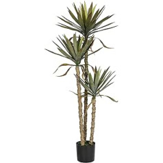 Briful 150 cm Artificial Plant Large Artificial Palm Tree Yucca Palm Tree Plant Like Real Decorative Plant Palm Lily in Plastic Pot