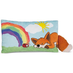 NICI 49163 Cushion Fox Fridalie 43 x 25 cm Zils ilgtspējīgs, pūkains mīksts spilvens zēniem, meitenēm, zīdaiņiem un mīksta rotaļlietu mīļotājiem — ideāli piemērots mājās, bērnudārzā vai ceļā