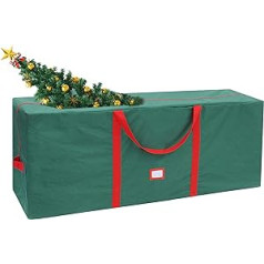 Joiedomi Ziemassvētku eglītes uzglabāšanas soma — der līdz 9 pēdas izjauktai Ziemassvētku eglītei, izturīgs Oksfordas ūdensnecaurlaidīgs materiāls ar rokturiem un rāvējslēdzēja aizdari