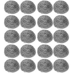 20pcs Stainless Steel Scouring Pads, Scrubber Metal Scouring Pads Kitchen Cleaning Tool TS183