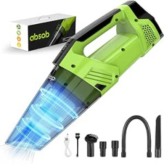 Abosb Handheld Vacuum Cleaner Battery, Wireless Car Vacuum Cleaner with LED Light, Small Handheld Vacuum Cleaner with Washable HEPA Filter, Handheld Vacuum Cleaner for Car and Home DE103-Z02