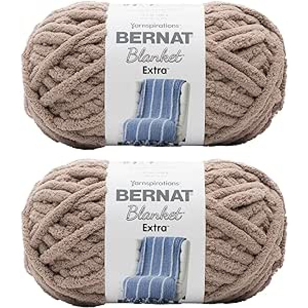 Bernat Blanket Extra Sēņu dzija - 2 Pack 300g - Poliesters - 7 Jumbo - 90 metri - Adīšana, tamborēšana, amatniecība un Amigurumi chunky Chenille dzija