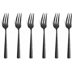 Amefa Felicity PVD Cake Fork Set 6 Pieces Black PVD Dessert Fork Set for 6 People Dessert Forks Dessert Cutlery Set