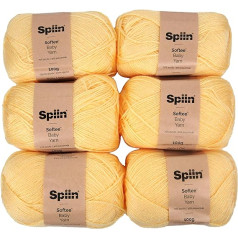 Spiin SNYRN009 Softee Baby Yarn Lemon-x6 100 g šķeteres, dzeltens, viens izmērs