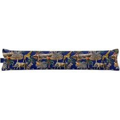 Izabela Peters® Luxury Eco Friendly Draught Excluder - Safari Voyage - Midnight - Standard - Window Door Seal - Fabric Draught Excluder for Door Floor