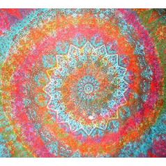 Tradicionālā Jaipur Stern groß Mandala Wandteppich, Tie Dye indischen Wandbehang, Bohemian Elefant Bettwäsche Queen Hippie, Schlafsaal, Raum Dekorationen Boho Picknick Werfen, Gyspy Strand Decke