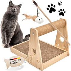 NAMINA® Cat Scratching Board with Toy [Elegant] – Perfect Scratching Board for Cats with Various Scratching Options – High Quality – Cat Scratching Board | Cat Scratching Board | Cat Scratching