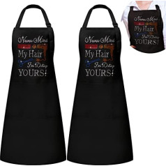 Coume Hairdressing Apron with Rhinestone Tools and 3 Pockets Waterproof Hairdressing Apron for Hairdressing