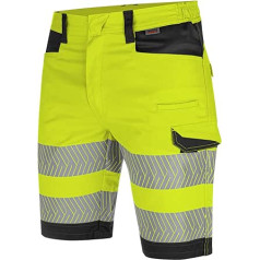 WÜRTH MODYF Šorti Fluo EN 20471 - Profesionālas darba bikses vīriešiem - Labi redzamas bikses ar rāvējslēdzēju - Pieejami 40-66 izmēri dzeltenā un citās krāsās, oranža