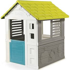 Smoby - Jolie Haus - Children's Playhouse for Indoor and Outdoor Use with Small Entrance Door and Windows, Garden Shed for Boys and Girls from 2 Years