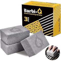 Barbi-Q Pumice Stone for Grill Cleaning BBQ | Grill Brush Made of Pumice Stone | Cleaning Block for Grill | Cleaning Block for Grill | Cleaning Stone Toilet Toilet, Bathroom, Pool, Spa Foot Care -