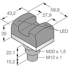 3067508 — VTBP6LQ, optisko sensoru sensors Berührungstaster mit Beleuchtung