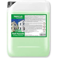 ABACUS® fasādes tīrīšanas līdzeklis, zaļās augšanas noņemšanas līdzeklis fasādēm, apmetumam un māju sienām - automātiski noņem sēnītes, ķērpjus un aļģes no fasādēm - tikai 0,1 l uz m², Nell fasāde 5 litri (1240,5)