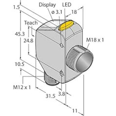 3094118 – Q4XTBLAF300 Q8, OPTO SENSOR lāzera mērīšanas sistēma