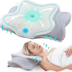 DONAMA Memory Foam spilvens, kakla spilvens, ergonomisks sānu guļvietas spilvens sāniem, muguras un vēdera gulšņiem