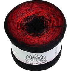 Hellfire krāsu gradienta dzija 400 g - 1520 m 4 slāņu Bobbel Wool roku adīšanas dzija