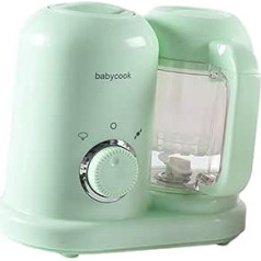 MagiDeal Babynahrungsmixer Dampfgarer Lebensmittelmühlen Maschine 300 W für Obst, Gemüse, Fleisch Langlebiges multifunktionales automatisches Kochen für, Grün