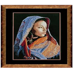 Lanarte Counted Cross Stitch Kit: African Lady (Aida,B), NA, 32 x 48cm