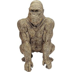 Kare Design Dekoratīva figūra Gorilla, Dzīvnieku figūra, Zelts, XL Dekorācija, 80 cm