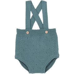 Gocco Unisex-Baby BOMBACHO DE Punto Con TIRANTES Verde Bermuda, Verdoso,