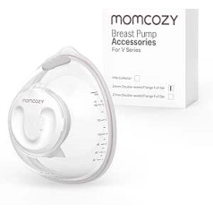 Momcozy pilns komplekts Momcozy V1/V2 rezerves krūšu sūkņa nomaiņas piederumiem (maksimums 221 ml, ar dubultu hermētisku atloku 24 mm)