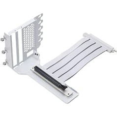 Phanteks Vertical GPU-Bracket II + PCI-E 4.0 x16 Riser Ribbon Cable, 22 cm - Balts