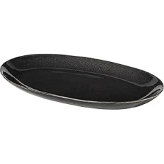 broste Copenhagen Nordic Coal ovale Servierplatte, 30x18cm