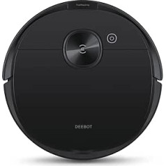 ECOVACS DEEBOT N8 Black (2022) putekļu sūcējs, robots ar mopa funkciju (OZMO), 2300 PA sūkšanas jauda, robotu putekļu sūcējs mājdzīvnieku matiem, inteliģenta navigācija (dToF lāzera sensors), Alexa/Google, melns