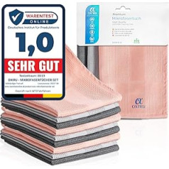 OXIRU Microfibre Cloths 40 x 60 cm Set for Car and Household - Polishing Cloth, Cleaning Cloths, Window Cloths, Streak-Free, Tea Towels, Microfibre, Cloths for High-Gloss Fronts