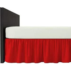 COMFORTESY Polycotton Blend Valance Plain Easy Care Valance Valance 20 krāsas ir pieejamas veļas mašīnā (sarkans, karalisks)