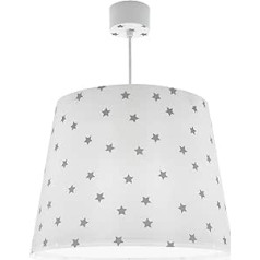 Dalber 82212B E27 Children's Bedroom Ceiling Light Star Light Stars White Grey