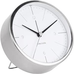 Karlsons Normann Uhr, Tischuhr, Stahl, Weiß, One Size