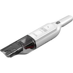 Black+Decker Dustbuster Slim HLVC315B11 bezvadu rokas putekļsūcējs (12 V, 1,5 Ah, bez maisa un bezvadu, ar integrētu XXL sūkšanas sprauslu, ietver uzlādes staciju, spraugas sprauslu un polsterējumu