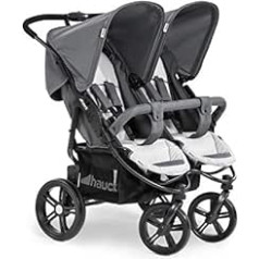 Hauck Roadster Duo SLX Sibling/Twin Pushchair for Babies and Toddlers - Side by Side - Can be used from Birth (with Carry Case) - Slim and Quick Folding