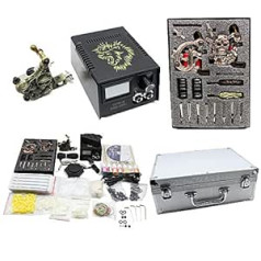 Windwilder 3 Tattoo Machine Kit Tattoo Complete Set Professional Tattoo Machine Complete Set Beginner Tattoo Set with 7 Ink + Box