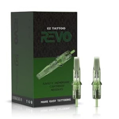 Ez Tattoo Revo Cartridge Needles Assorted, Pack of 50, #12 Mixed (7RM 9RM 11RM 13RM 15RM) Standard Magnum Tattoo Needles for Tattoo Machine and Tattoo Pen