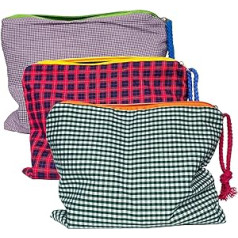 FIYUK kosmētikas soma Pārnēsājama soma, soma, zaļa/sarkana/violeta